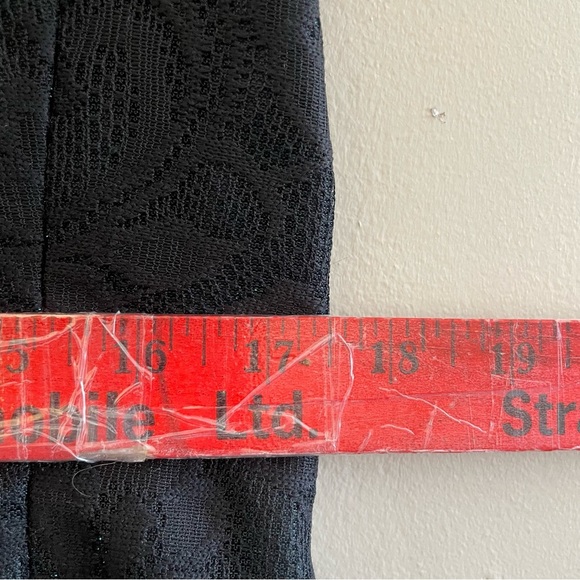 Nine West Sleeveless Black Lace Dress w Teal Iridescent Base - Size 12 EUC - Picture 15 of 16